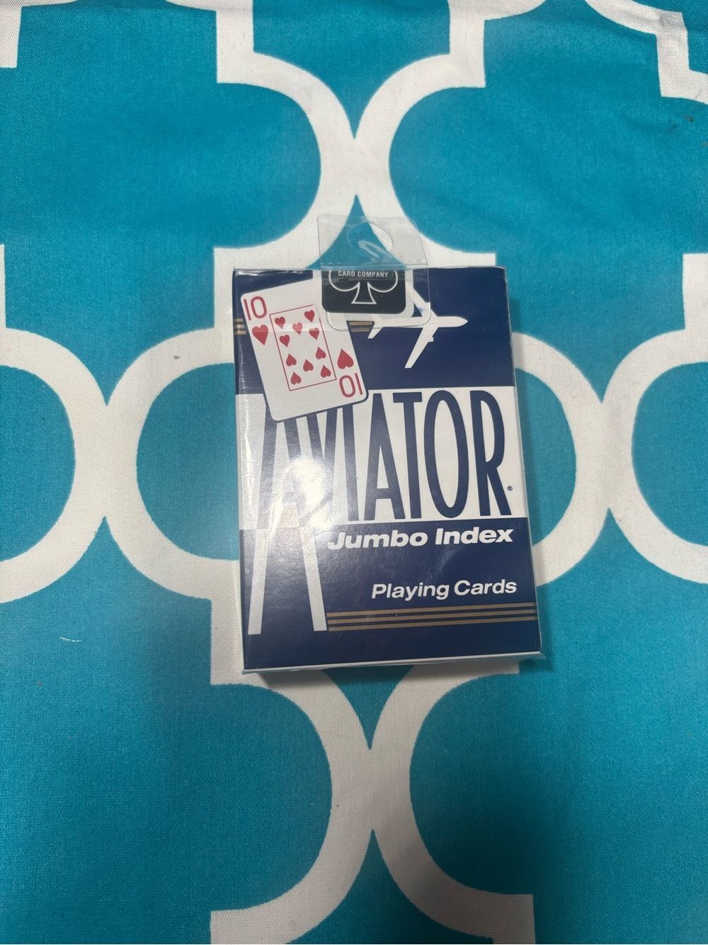New Aviator Jumbo Index Playing Cards - Navy & White
